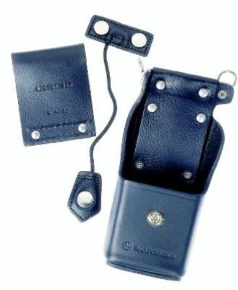 Motorola NTN8380C Leather Radio Holster w/High Activity Belt Loop: NTN8380